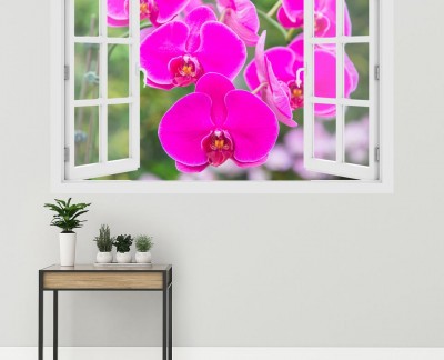 garden-of-pink-orchids-flower-nature
