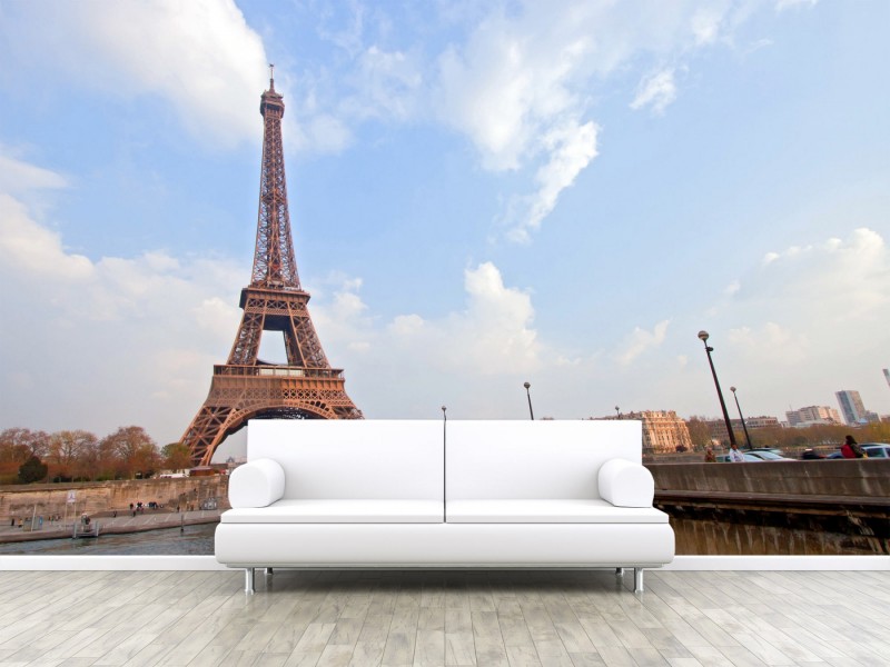 Eiffel tower in Paris France Removable Wallpaper | LoccoDecals.com