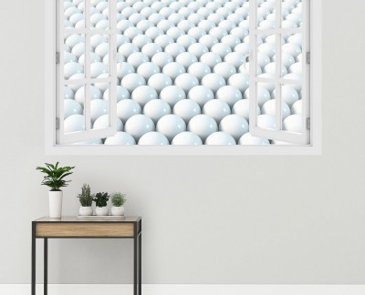stack-of-white-balls-abstract-sphere