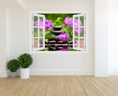 purple-orchid-in-garden-kitchen-zen-stone